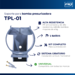 Soporte plástico presurizadora 2 baños - TPL-1 - Imagen 4